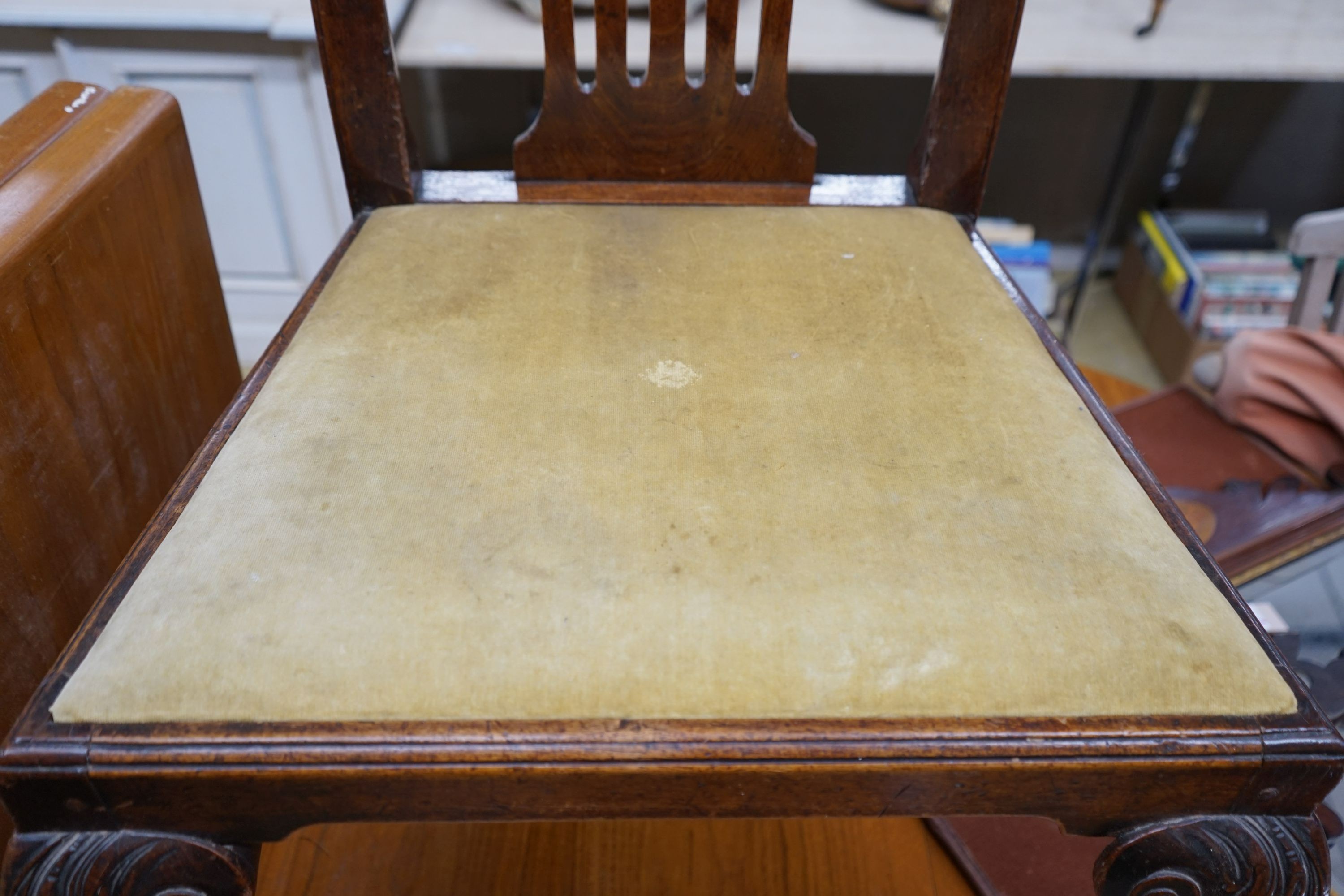 A George III mahogany dining chair